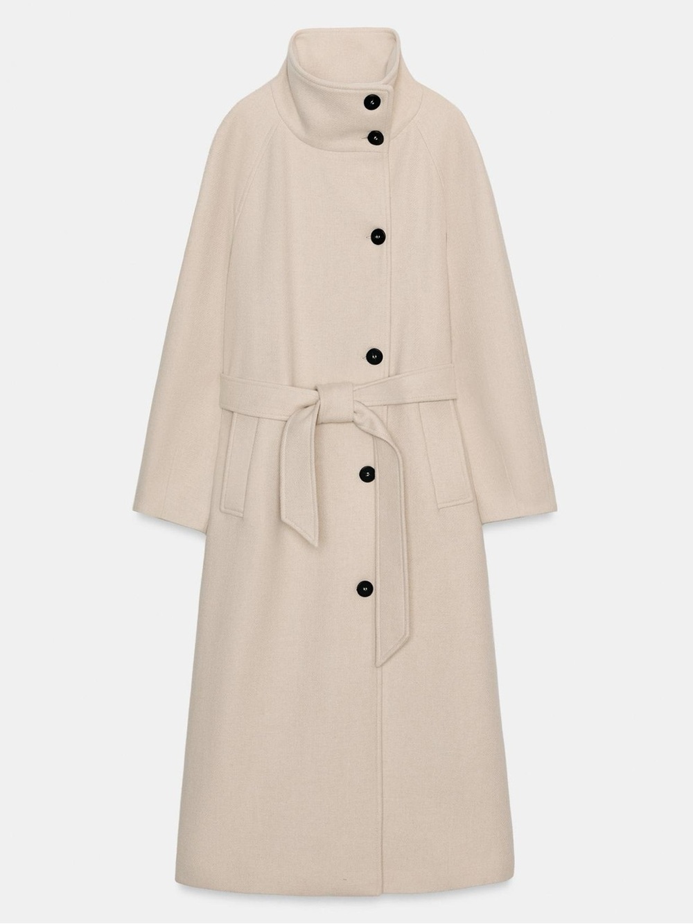 ZARA LONG WOOL COAT WITH HIGH NECK